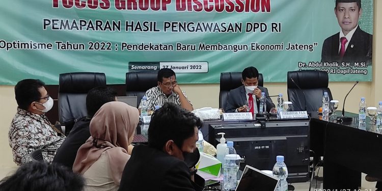FGD Yang Membahas Hasil Temuan Pengawasan Pembangunan Yang Dilakukan Oleh DPD RI Jateng