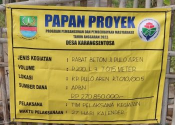 Upaya Tingkatkan Kualitas jalan Desa Karang Sentosa Kec. Karang Bahagia Gunakan APBDesa