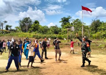 Sambut Hari Kemerdekaan, Satgas Yonif 310/KK gelar aneka perlombaan