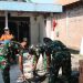 Pantang Menyerah,Satgas TMMD ke-120 Kodim 0816/Sidoarjo Perbaiki Rumah Ibu Desy di Hari Minggu