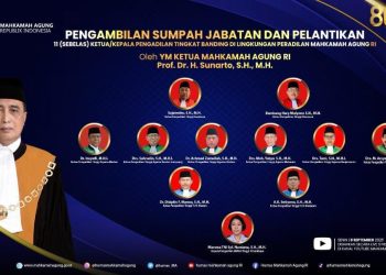 Ketua MA Lantik 11 Pimpinan Pengadilan Tinggi, Tegaskan Jabatan Adalah Amanah