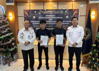 Kado Natal 2025: 2 WBP Kristiani Lapas Sukabumi Terima Remisi Khusus Natal