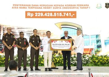 Kejaksaan Salurkan Rp229,4 Miliar untuk Korban KSP Indosurya Tahap I